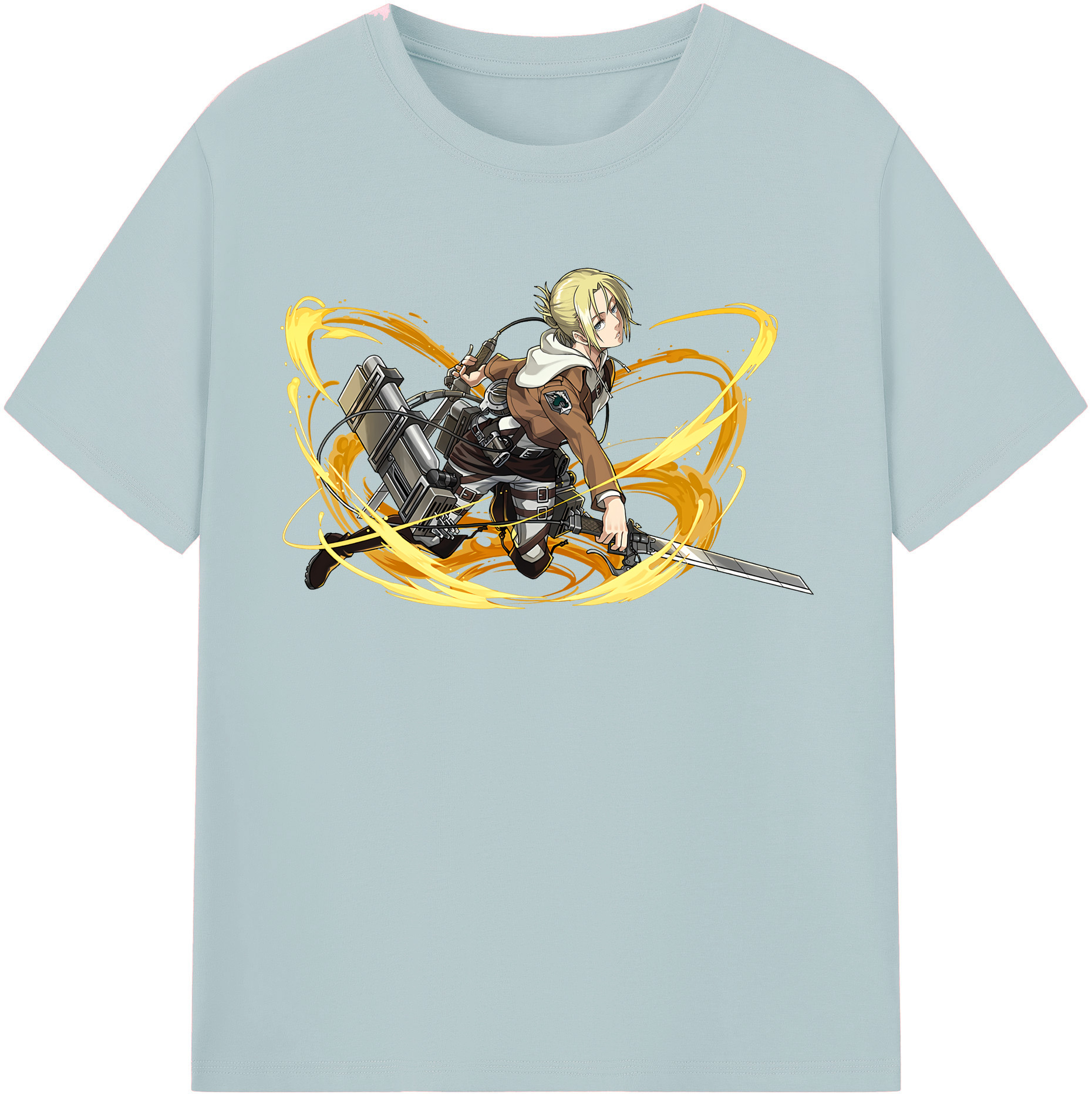 （画像用） 進撃の巨人 アニ・レオンハート Attack on Titan Annie Leonhart 綿100％半袖Tシャツ（フロントプリント）